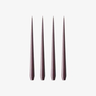 Nordic Nest Ester & Erik candle 32 cm 4-pack plum purple Laquered