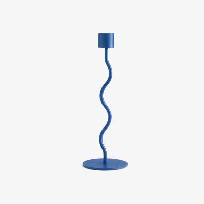 Nordic Nest Cooee Design Curved candle holder 23 cm Royal blue