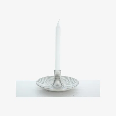 Nordic Nest Linje candleholder small grey
