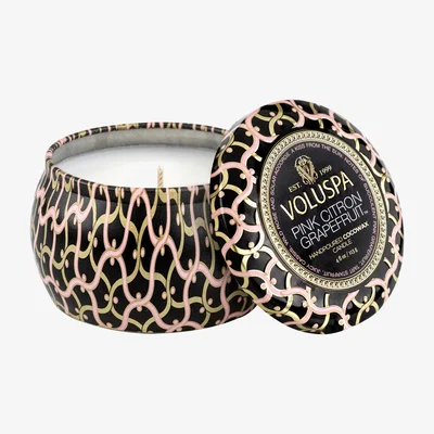 Nordic Nest Maison Noir Mini Tin scented 25 hours Pink Citron Grapefruit