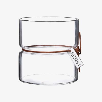 Nordic Nest Ernst candle holder H8.5cm Ø8cm clear