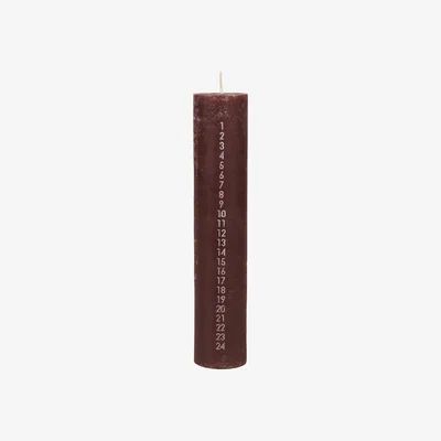 Nordic Nest Rustic advent candle Madder brown