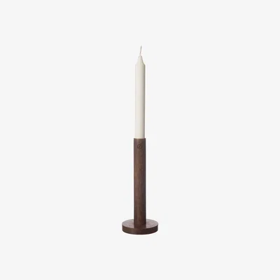 Nordic Nest Ernst candle sticks made of wood 20 cm Dark brown