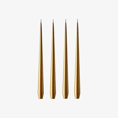 Nordic Nest Ester & Erik candle 32 cm 4-pack metalic Gold