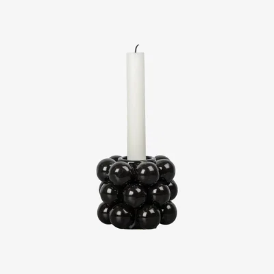 Nordic Nest Globe candle sticks 8.5 cm black