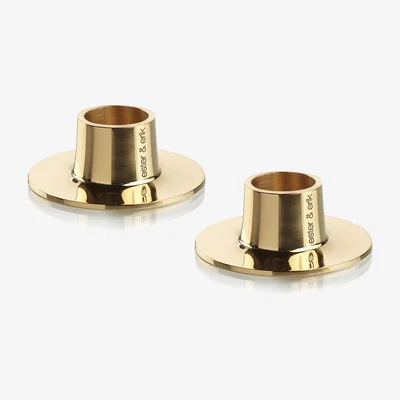 Nordic Nest Ester & Erik candle sticks smooth 2-pack Gold
