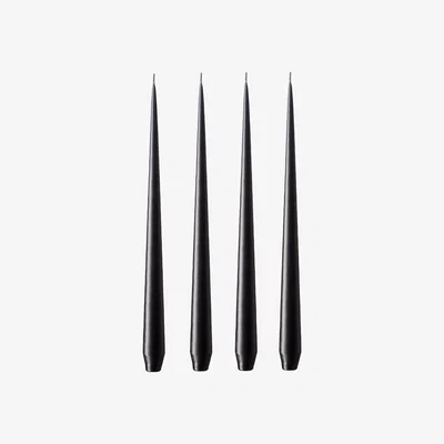 Nordic Nest Ester & Erik candle 42 cm 4-pack black Matte
