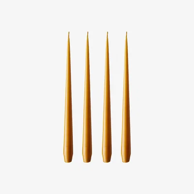 Nordic Nest Ester & Erik candle 42 cm 4-pack dark saffron Matte