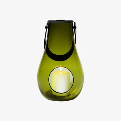 Nordic Nest Design With Light lantern olive green 25 cm