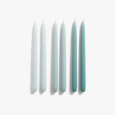 Nordic Nest Candle Conical light 6-pack Ice blue-artic blue-teal
