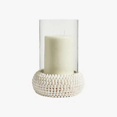 OKA Large Sanibel Shell Candle Holder - White