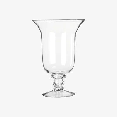 OKA OKA, Large Glass Hurricane Lamp - Clear, Candle Holders, Glass