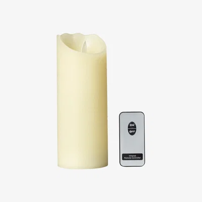 OKA OKA, Tall Pillar LED Candle - Ivory, Candles, Wax