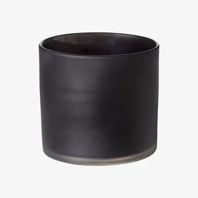OKA Matt Glass Candle Holder - Soot