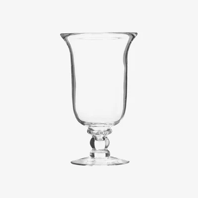 OKA OKA, Glass Hurricane Lamp, Small - Clear, Candle Holders, Glass