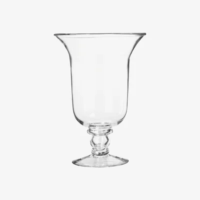 OKA OKA, Glass Hurricane Lamp, Medium - Clear, Candle Holders, Glass
