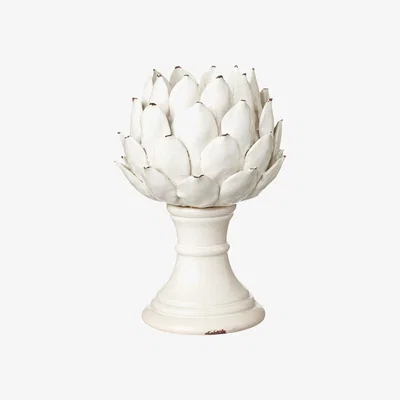 OKA Cardoon Candle Holder, Large - White