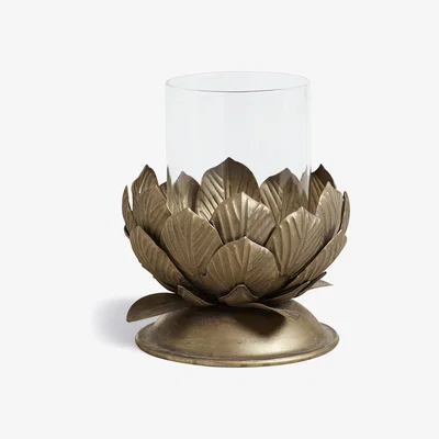 OKA Haldon Single Candle Holder - Antique Bronze