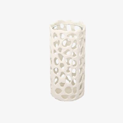 Olivia's Libra Interiors Ecomix Cutwork Glass Hurricane Large