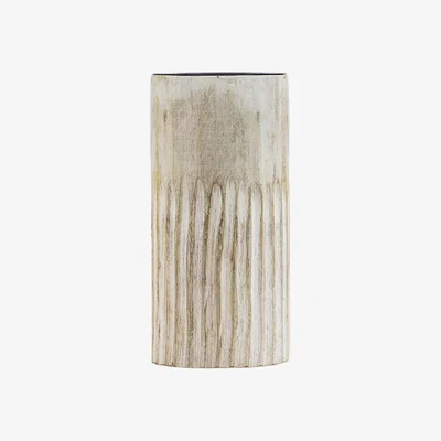 Olivia's Gallery Interiors Anandi Chiselled Pillar Holder White Wash / Small