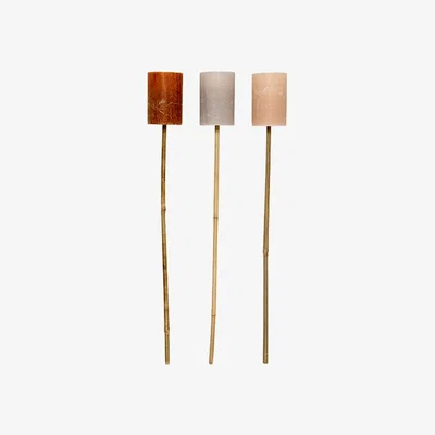 Olivia's Broste Copenhagen Bamboo Candle Holder Stick Terracotta