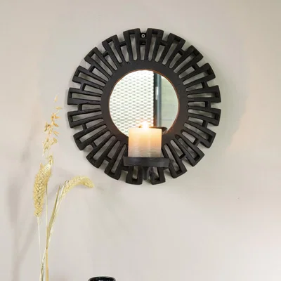 Olivia's Olivia's Nordic Living Collection - Aria Candle Holder in Black