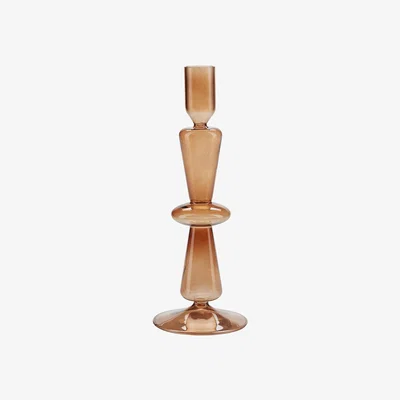 Olivia's Cozy Living Trio Amber Glass Candle Holder