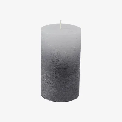 Olivia's Libra Midnight Mayfair Collection - White Pillar Candle With Metallic Black Ombre Base 7X12 cm