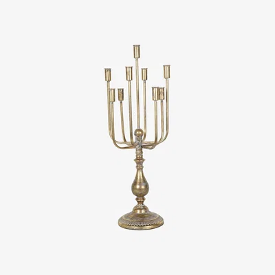 Olivia's Libra Luxurious Glamour Collection - Rustic Gold 9 Candle Candelabra