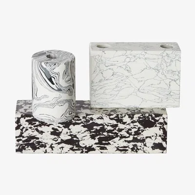 Olivia's Tom Dixon Swirl Black & White Candelabra