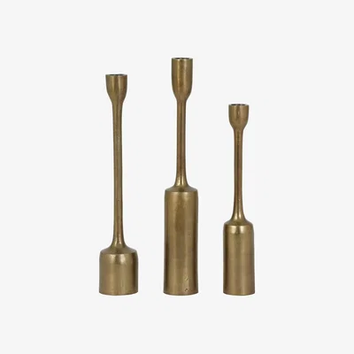 Olivia's Light & Living Trescales Antique Bronze Candle Holder