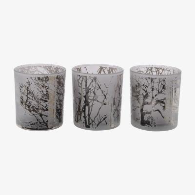 Olivia's Libra Festive Branches Smoke Set Of 3 Tealight Holders