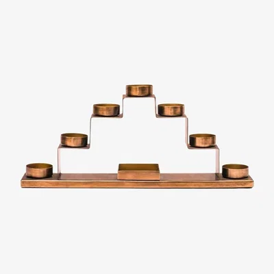 Olivia's Ivyline Tealight Candle Holder in Antique Brass