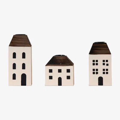 Olivia's Gallery Interiors Set of 3 House Candlesticks