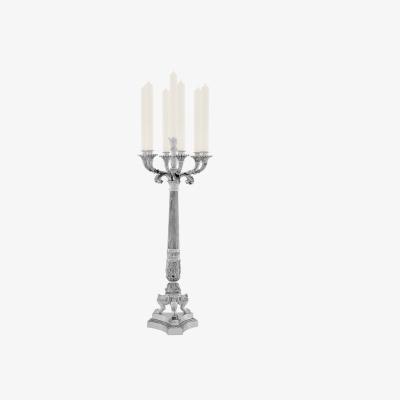 Olivia's Eichholtz Jefferson Candle Holder Silver Lacquer Finish