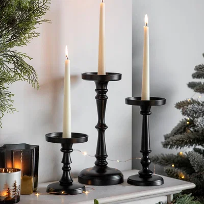 Olivia's Gallery Interiors Sofia Candlestick Black Medium