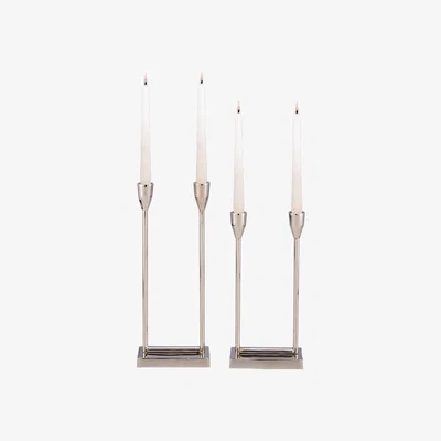 Olivia's Liang & Eimil Candle Holder Nickel - Set of 2