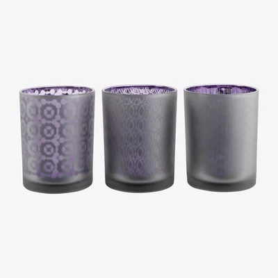 Olivia's Libra Festive Pattern Set of 3 Large Holders Purple