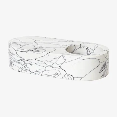 Olivia's Broste Copenhagen Anna T-Light Holder White And Black