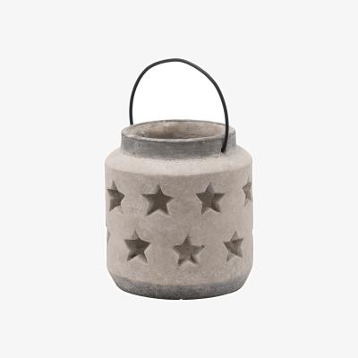 Olivia's Hill Interiors Bloomville Star Lantern in Stone / Large
