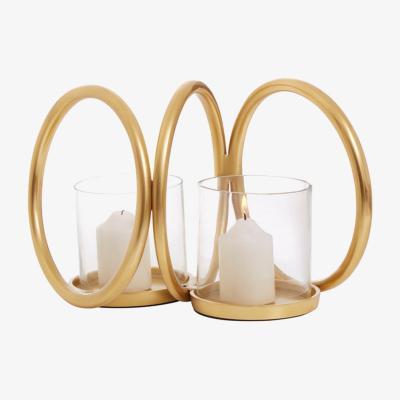 Olivia's Olivia's Double Ring Gold Candle Holder / Large