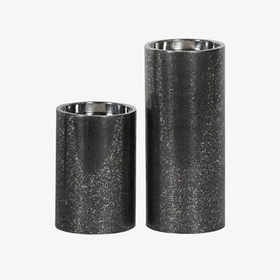 Olivia's Libra Interiors Dusky Finish Medium Pillar Candle Holder | Outlet