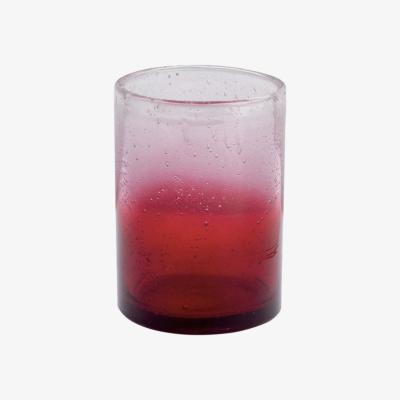 Olivia's Libra Votive Glass Bubble Holder With Ombre Effect Large Red