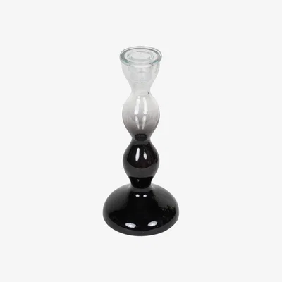 Olivia's Libra Interiors Bobble Candlestick Midnight Black Ombre / Large