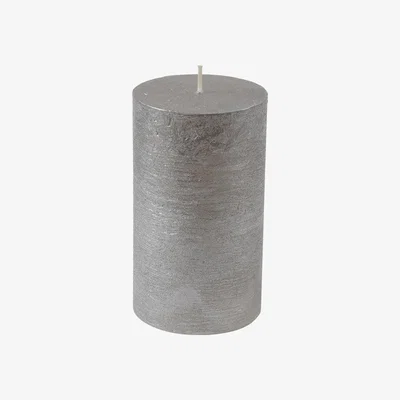 Olivia's Libra Candle Pillar / Silver / Large