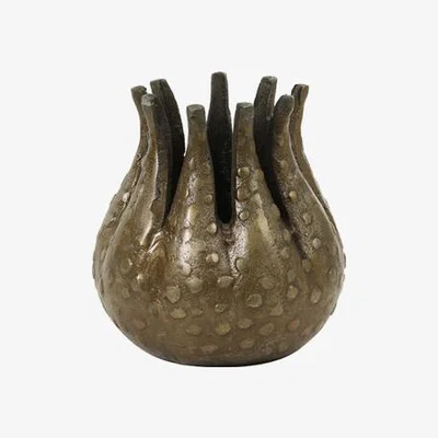 Olivia's Light & Living Mikis Candle Holder Brass