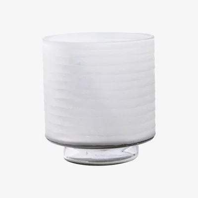 Olivia's Libra Frosted Glass Footed Hurricane Small