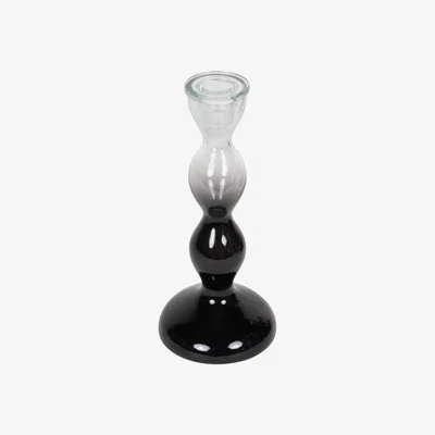 Olivia's Libra Interiors Bobble Candlestick Midnight Black Ombre / Small