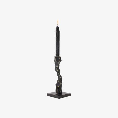 Olivia's Liang & Eimil Storm Candlestick - Black Marble & Resin / Large