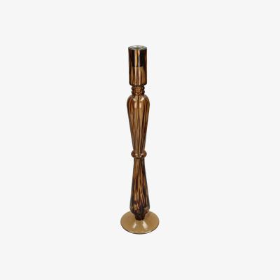 Olivia's Libra Leopard Glass X-Large Candlestick